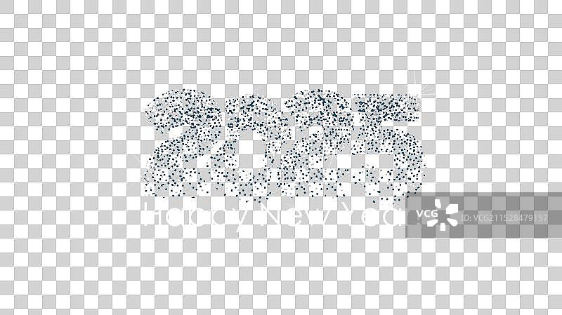 2025年新年快乐文字设计手绘风格图片素材