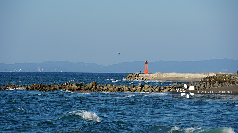 日本爱知渥美半岛伊良湖岬灯塔图片素材