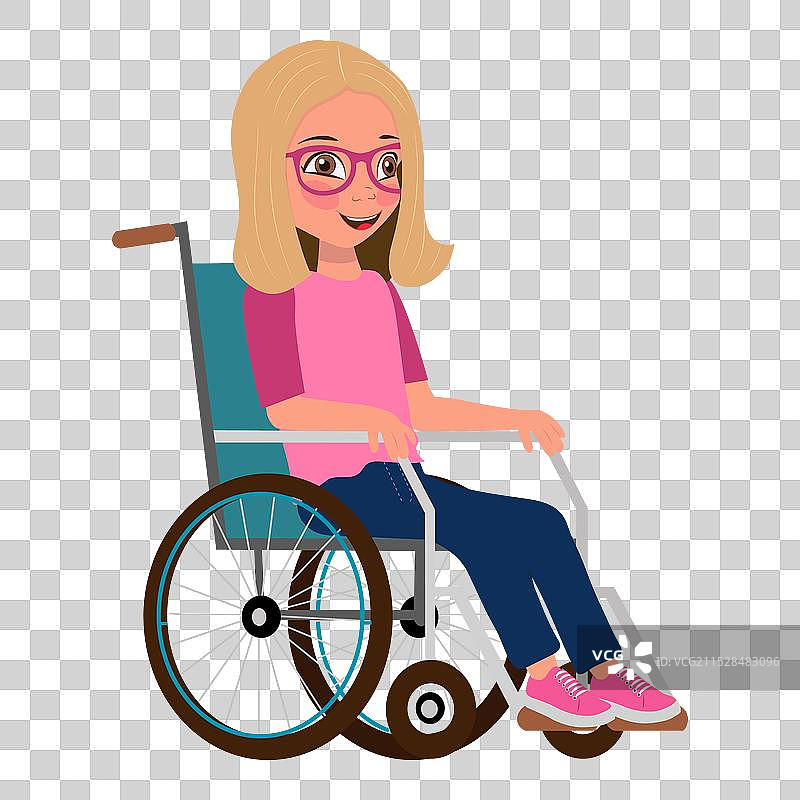 微笑女孩的平面图图片素材