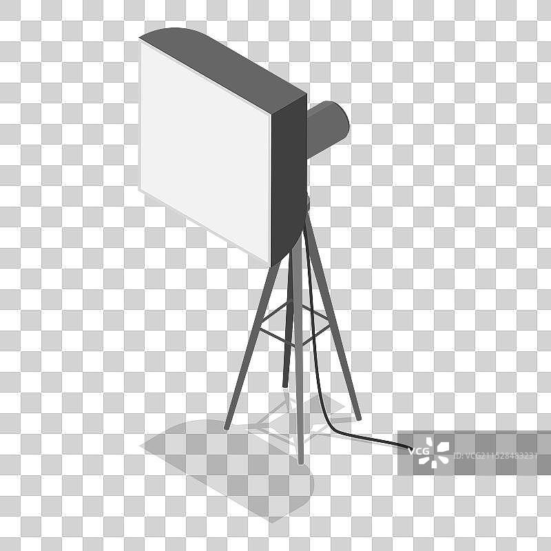 3D等距平面摄影工作室套件图片素材