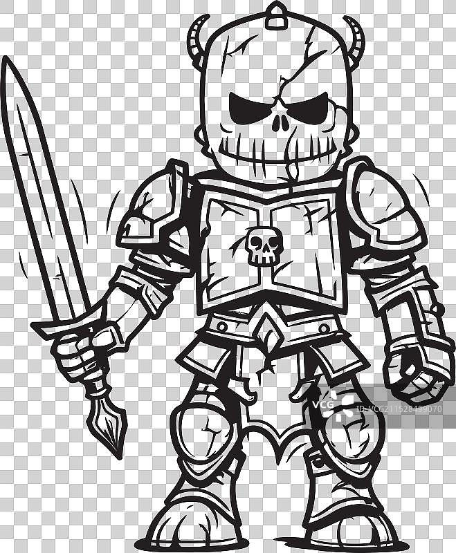 不死的军团僵尸骑士士兵（黑色）图片素材