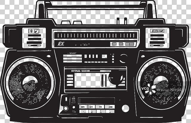 节拍盒军团风格图标符号复古节奏图片素材