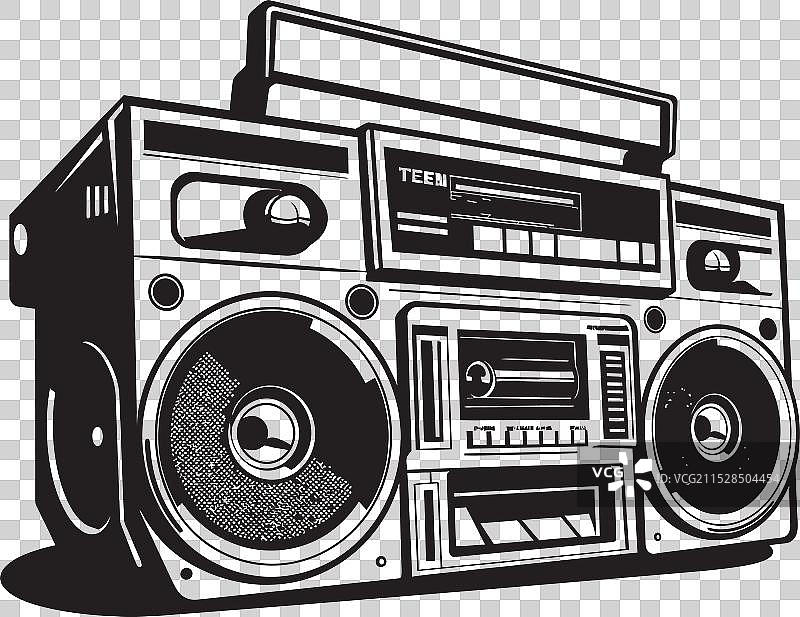 城市氛围风格图标，低音轰鸣，嘻哈音乐图片素材