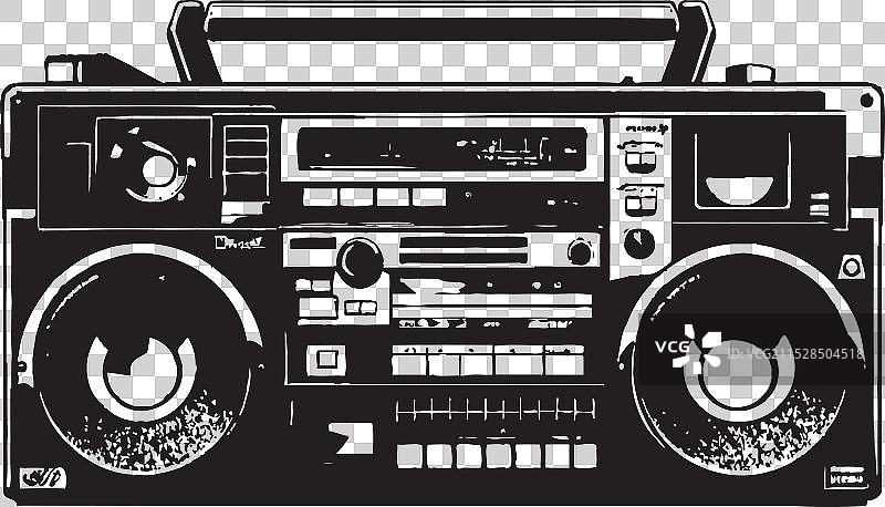 街头风格的经典图形音响生成器图片素材