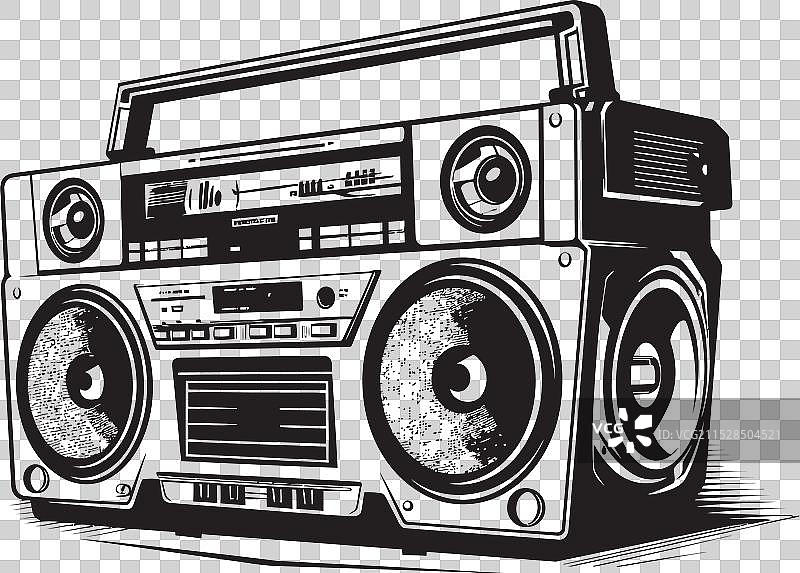 街头声音嘻哈标志性符号低音轰鸣图片素材