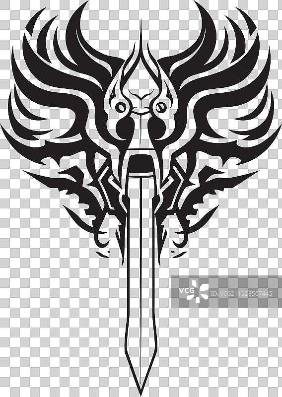 海德拉暴风雪幻想斧头标志设计泰坦图片素材