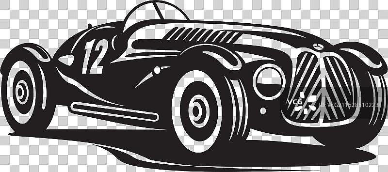 涡轮增压的胜利方程式赛车标志徽章图片素材