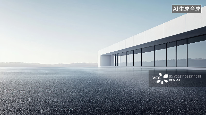 【AI数字艺术】现代城市建筑与道路平台图片素材