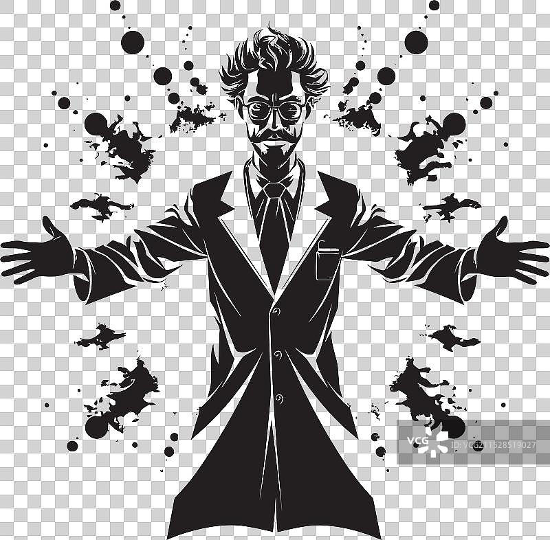 疯狂科学家的头脑风暴盛宴标志性图形图片素材