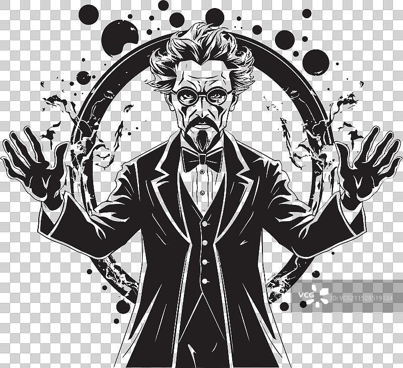 心灵操控科学家标志性图形图片素材