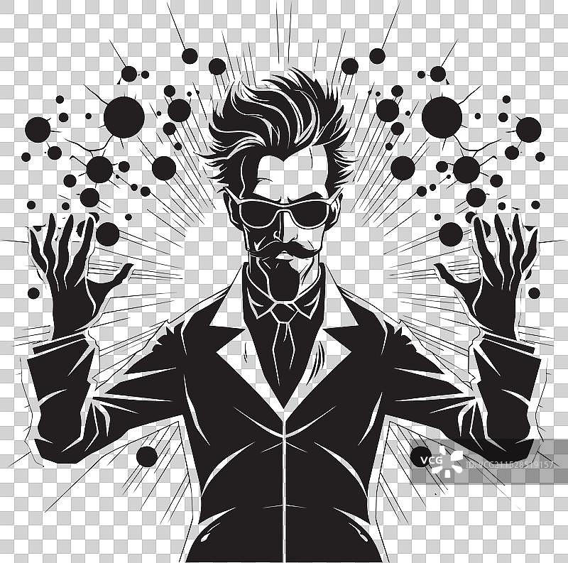 炼金术家住所 科学家 图标 徽章 创新图片素材