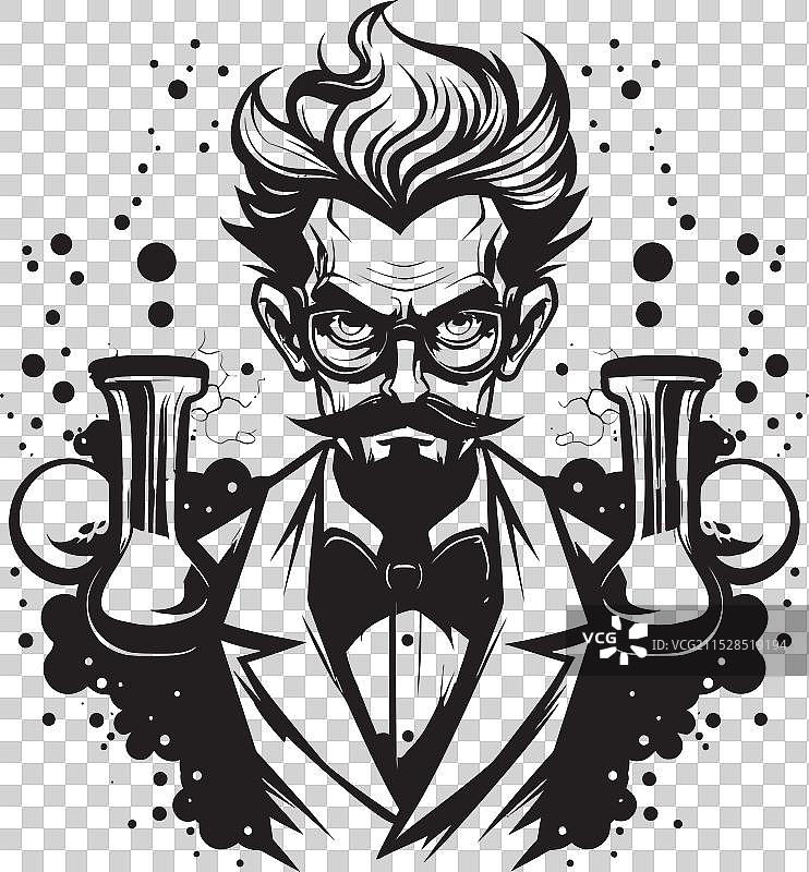 完美药水的疯狂科学家图标图形图片素材