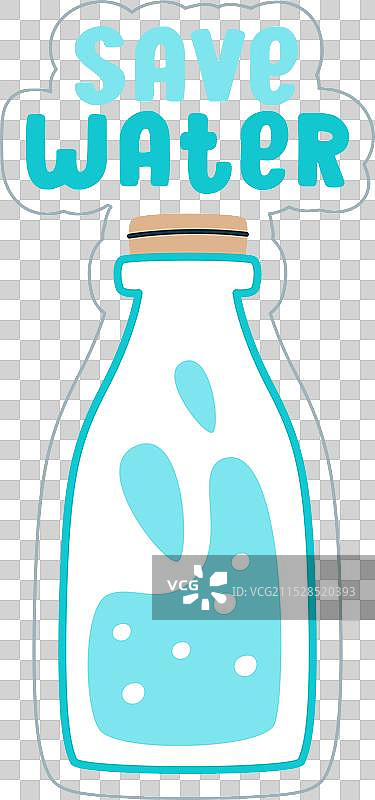 节水瓶贴纸图片素材