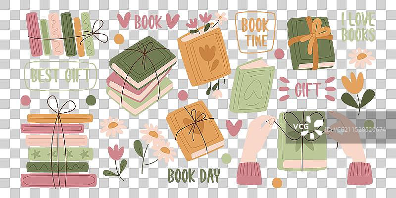 用麻绳绑起来的精装纸质书堆叠在一起图片素材