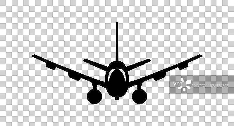 飞机乘客旅行背影剪影图标图片素材