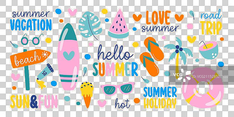 夏季假期在海滩上度假和休息图片素材