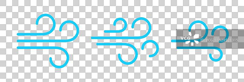 风吹线条图标 新鲜的云朵空气图片素材