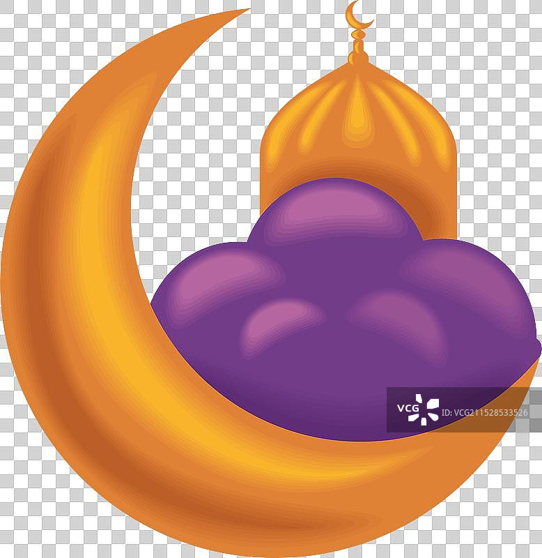 穆哈兰月的清真寺与新月图片素材