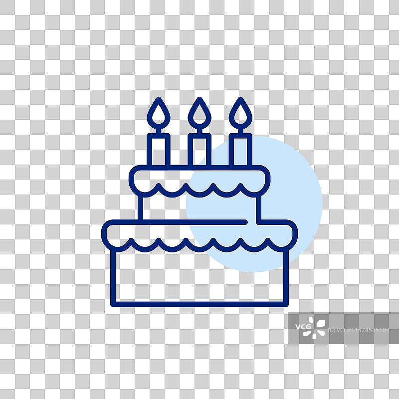 生日蛋糕上点燃的蜡烛，快乐的时刻和图片素材