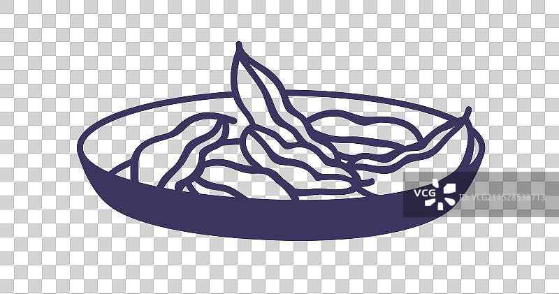 碗中的毛豆，传统亚洲小吃图片素材