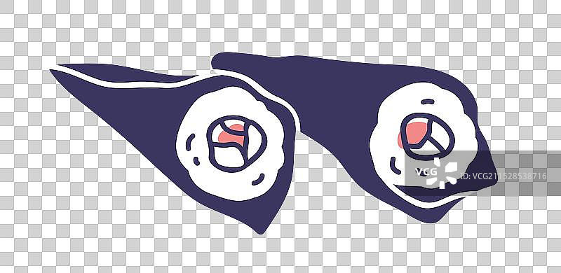 手卷寿司，海苔锥形日本寿司图片素材