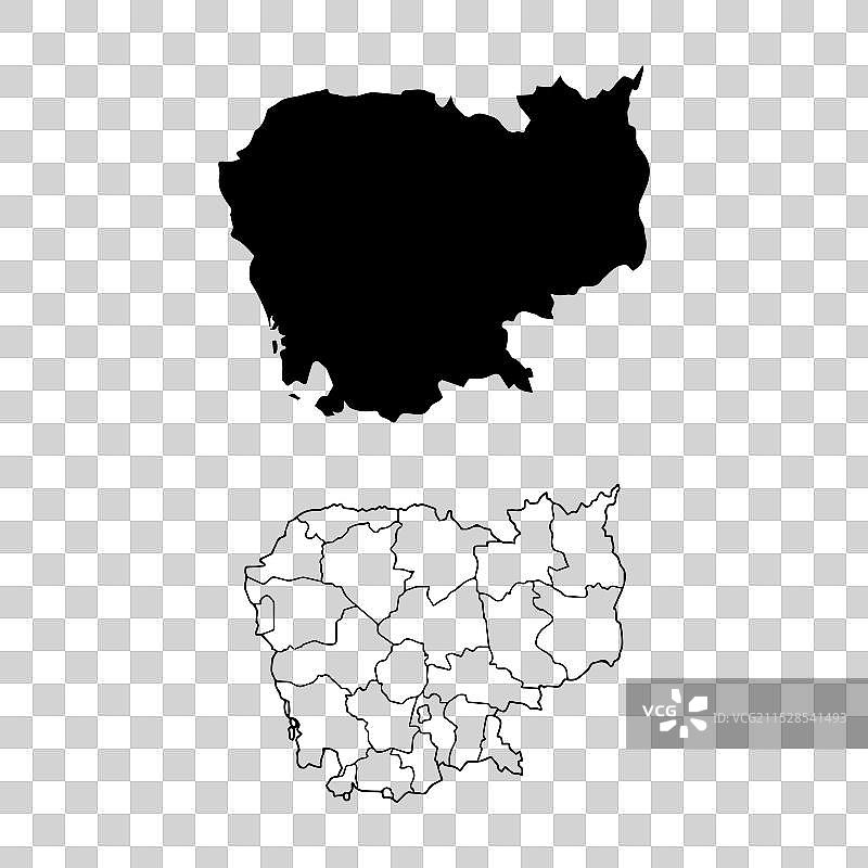 柬埔寨国家地图图标设计图片素材