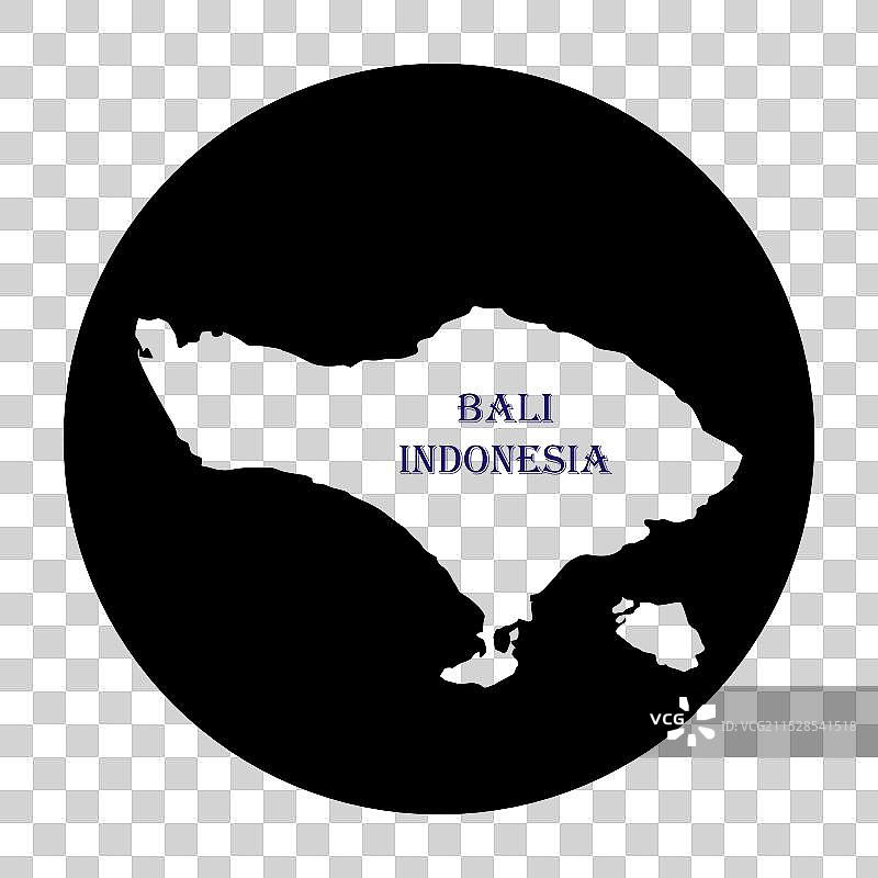 印尼巴厘岛地图符号设计图片素材