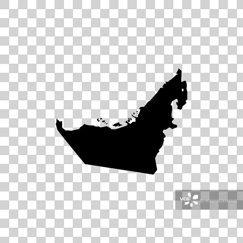 阿拉伯联合酋长国地图图标符号图片素材