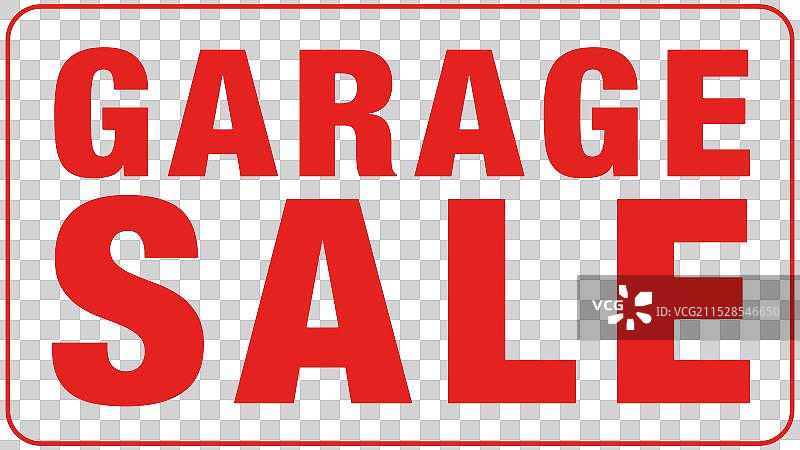 车库出售标志 红色庭院销售街道标志图片素材