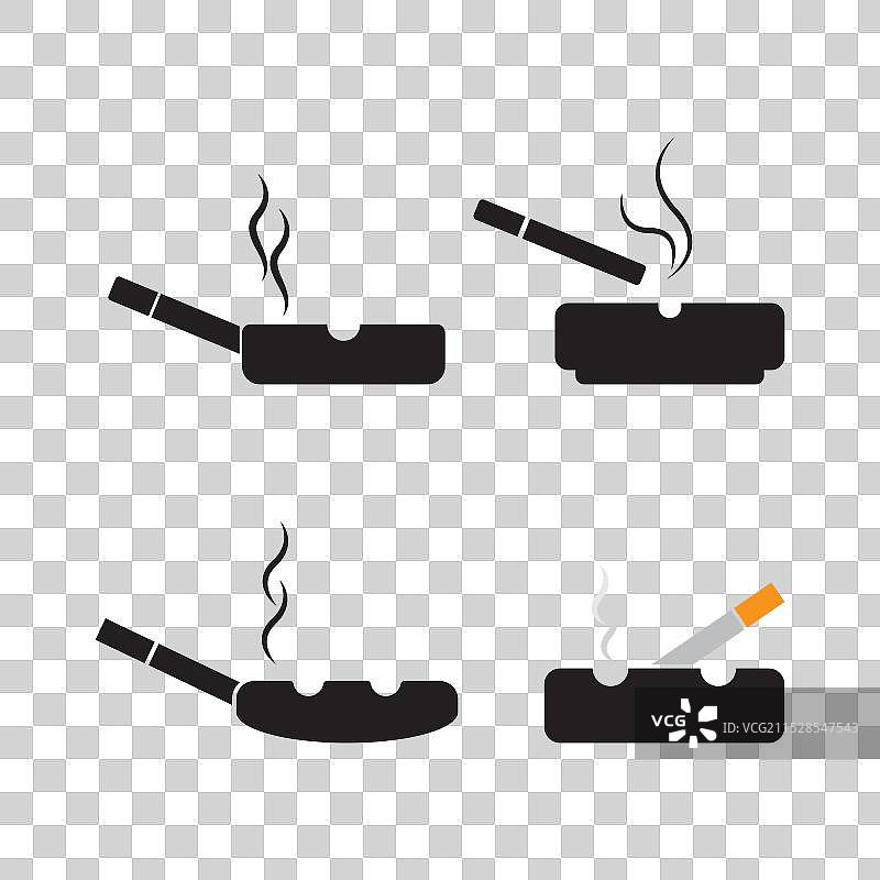 香烟烟灰缸图标图片素材