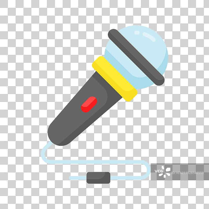 白色背景上孤立的麦克风设计图片素材