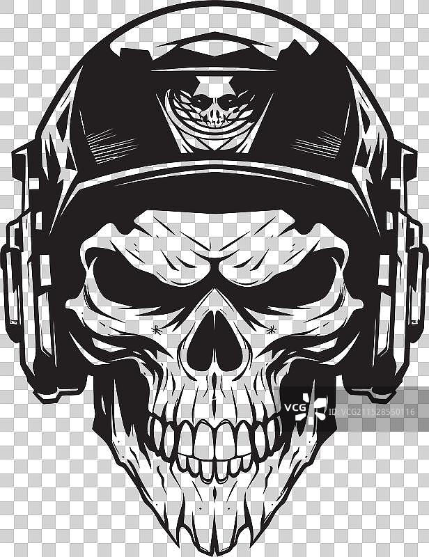 骷髅先锋军团军事标志设计骷髅图片素材