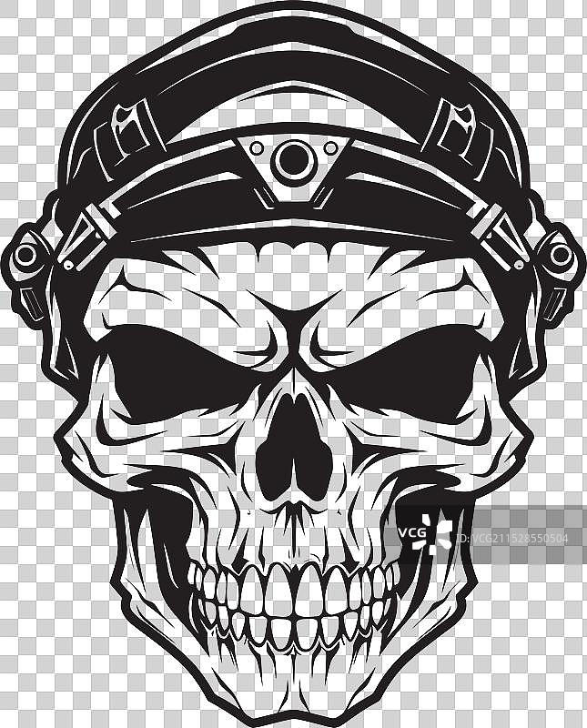 骷髅战斗军团军事图标艺术骷髅夜景图片素材