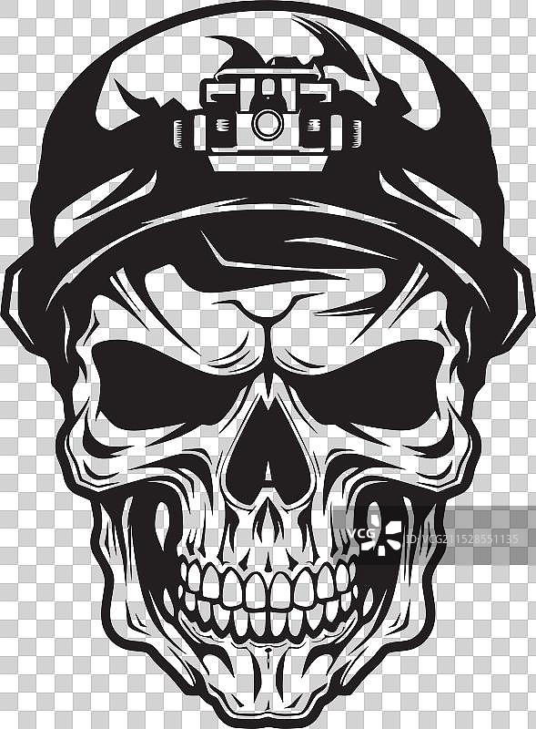 骷髅哨兵军团军事标志骷髅图片素材