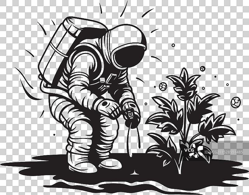 宇航伊甸园标志艺术作品星际幼苗图片素材