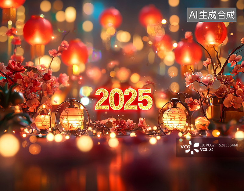 【AI数字艺术】2025年中式背景素材图片素材