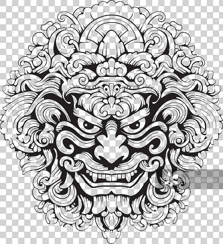 巴厘岛手工艺品的艺术象征图片素材