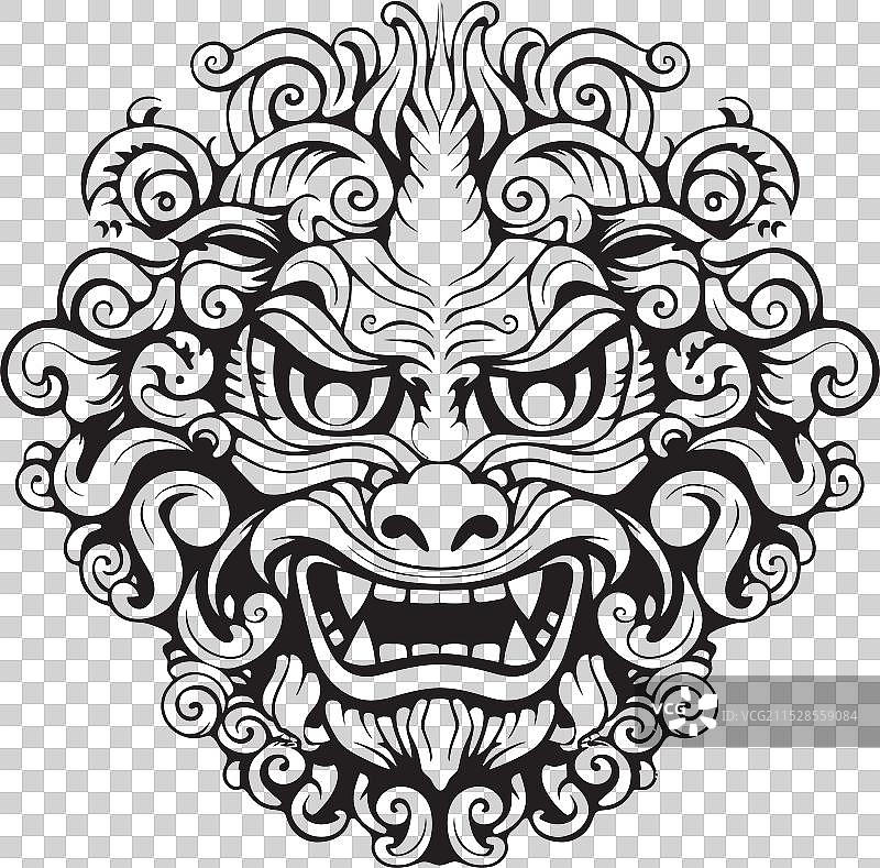 正宗巴厘岛博荣标志设计图形图片素材