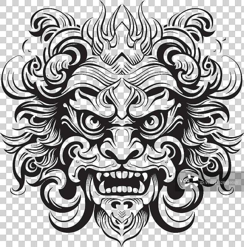 巴厘岛博荣融合徽章设计迷人图片素材