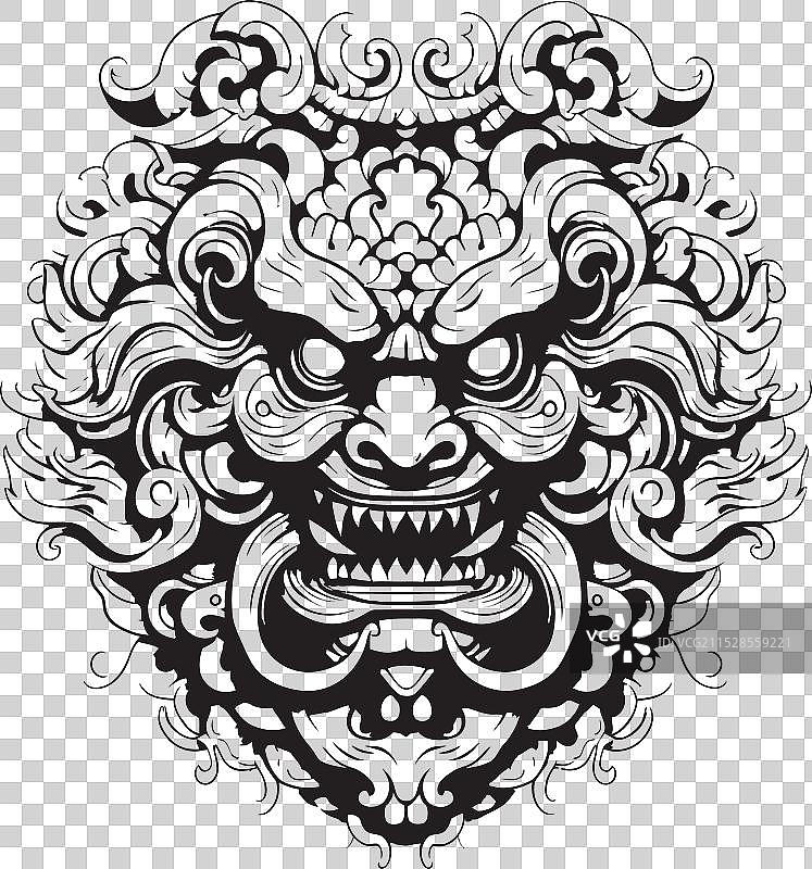 空灵的巴厘岛灵感标志图片素材