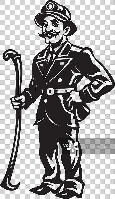 地狱执法者卡通消防员象征图片素材