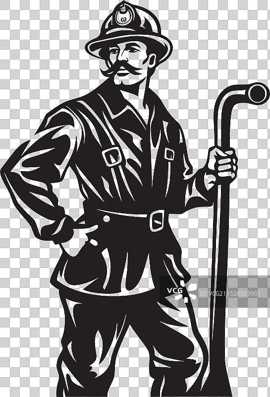 消防员信号的火焰灯塔标志设计图片素材