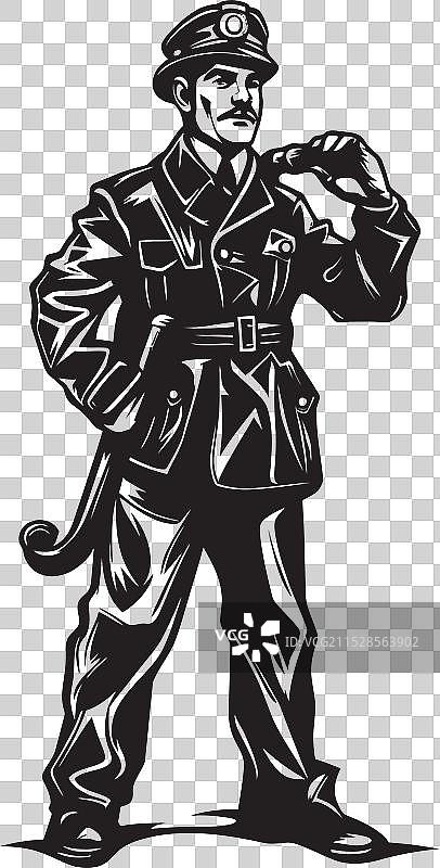 勇敢的编年史卡通消防员标志图片素材