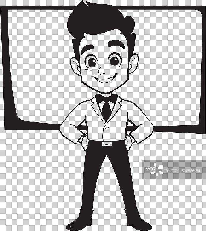 手持标志的卡通人物史蒂夫图片素材