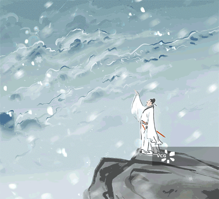 冬天下雪二十四节气大雪小雪立冬冬至节气插画动画视频图片素材