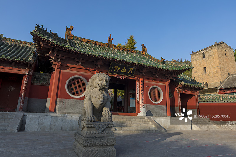 河南博爱县月山寺，河南省重点文物保护单位图片素材