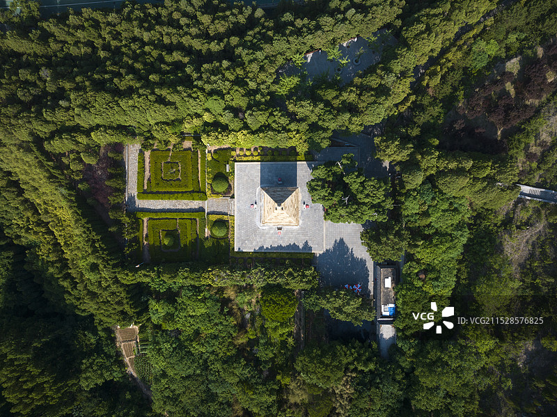 航拍视角下的四门塔图片素材