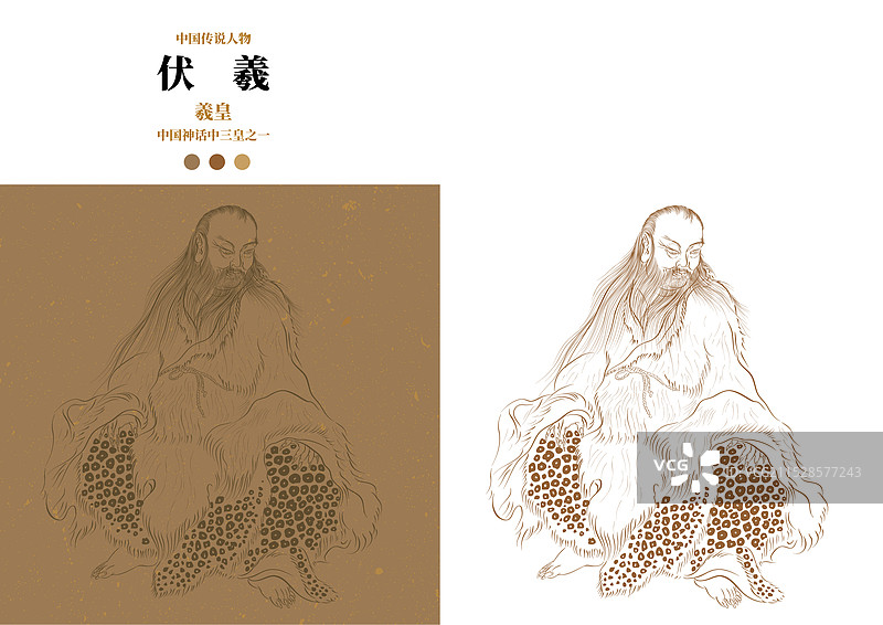 伏羲坐像图片素材