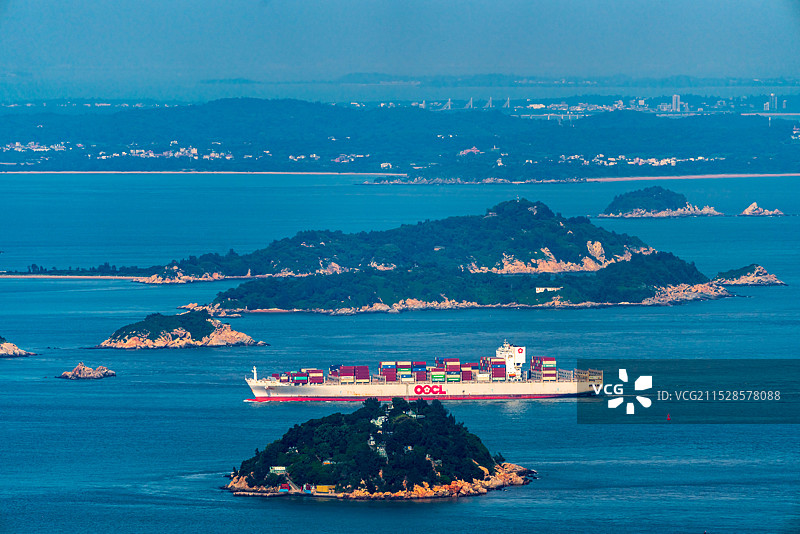 厦金隔海相望图片素材