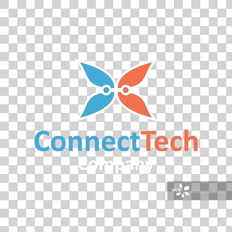 蝴蝶现代网络科技标志图片素材